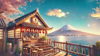 🌸 Cozy Japanese Ramen Shop by the Sea w/ Mt Fuji View 🍜 Lofi Beats for Relaxing, Studying & Chilling