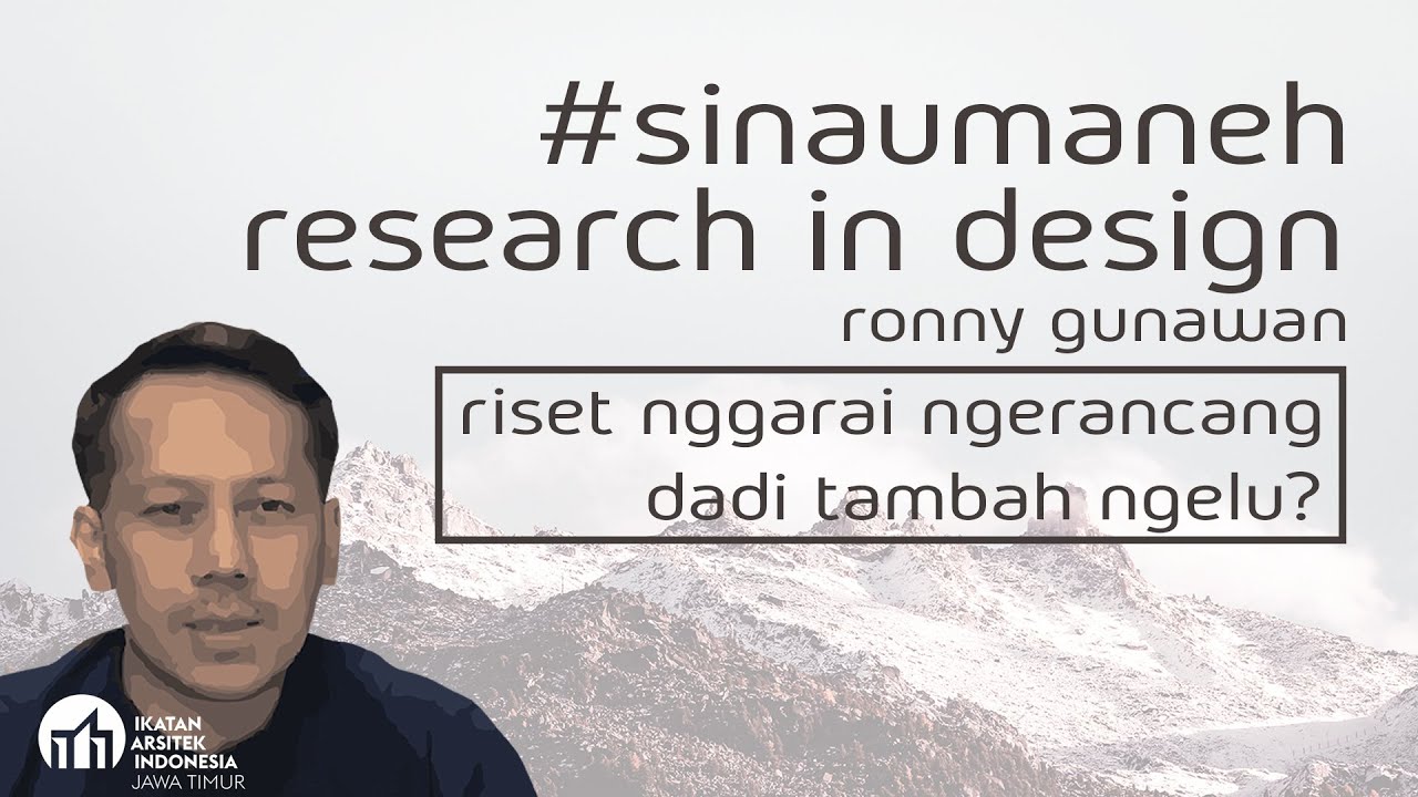 Sinaumaneh 5 Research In Design Oleh Ronny Gunawan Youtube