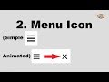 2. Simple & Animated Menu Icon | Menu | HowToCreate Series | HTML5, CSS3 & JavaScript