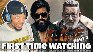 K.G.F: Chapter 2  MOVIE REACTION!!! [ Part 2 / 3 ]* FIRST TIME WATCHING * | Yash | Sanjay Dutt |