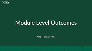 Module Level Outcomes