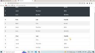 #5 bootstrap tables tutorial | table rows |hover rows | black/dark tables