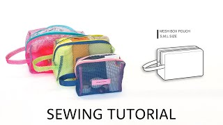 Mesh Box Pouch Tutorial/메쉬 박스 파우치/소잉일기패턴 튜토리얼