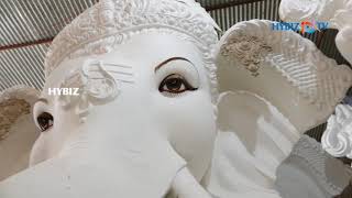 Balapur Ganesh 2018 making | Ganesh idols in Hyderabad | Ganesh Nimajjanam | Hybiz TV