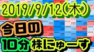 【JumpingPoint!!の10分株ニュース】2019年9月12日(木)