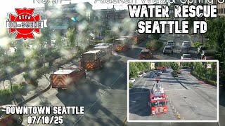 SEATTLE FIRE: Full traffic camera footage & scanner audio of water rescue