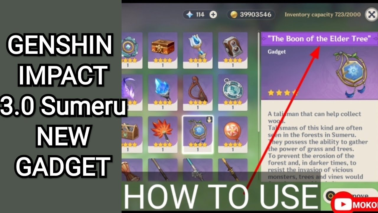 Genshin Impact 3.0 - How To Use The Boon Of The Elder Tree (Gadget ...