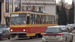 Екатеринбургский Трамвай Tatra T6B5SU №753 следует по маршруту №26