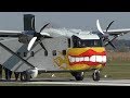 Pink Skyvan Short SC-7 Skyvan takeoff at Airfield Punitz | OE-FDK