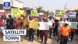 Residents Of Satellite Town Protest Construction Of Terminal In Residential Area