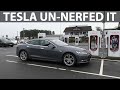 2014 Tesla Model S 85 kWh supercharging speed improved