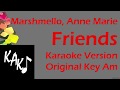 Marshmello - Marie Anne - FRIENDS Karaoke Cover Instrumental Lyrics Original Key Am