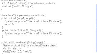 Java Part 15 Interfaces