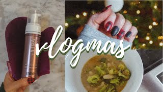 vlogmas: DIY Christmas nails, EveryPlate + my self tanning routine