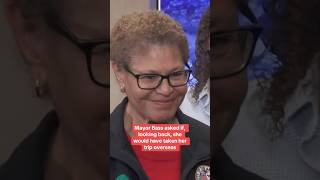 Los Angeles Mayor Karen Bass asked about overseas trip #shorts