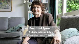 Beautiful Speech: A Tribute to Eavan Boland