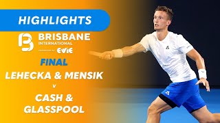 Lehecka \u0026 Mensik v Cash \u0026 Glasspool - Brisbane International Men's Doubles Final Highlights | WWOS