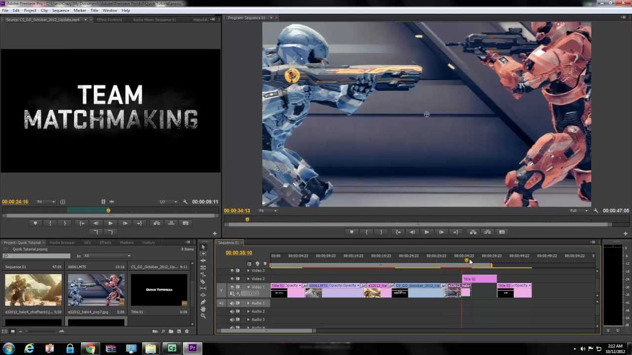 Adobe Premiere Pro Cs6 Quick Tutorial Youtube