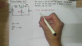 Practice Problem 8.4 Fundamental of Electric Circuits (Sadiku) 5th Ed - Second Order Circuits