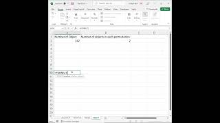 The Learnit Minute - PERMUT Function #Excel #Shorts