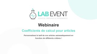 Webinaire - Coefficients de calculs pour articles - 28/01/2025