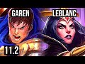 GAREN vs LEBLANC (MID) | 9/0/9, 2.2M mastery, Legendary, 500+ games | KR Diamond | v11.2