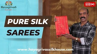 Just Chill and watch 15 mins Live on  Pure Kanjivaram silk sarees from 20k to 25k range | #puresilks