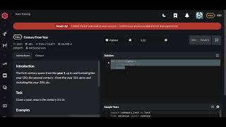 Codewars | Century From Year | Python 8 kyu