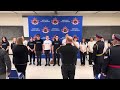 @sjshbearstv5523 choir sings o canada at north bay police swearing in ceremony of two new officers