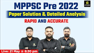 MPPSC Pre 2022 || Complete Paper Solution & Detailed Analysis ||  MPPSC Utkarsh