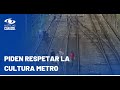 Caos en el metro de Medellín: usuarios invadieron vía férrea y se suspendieron las operaciones