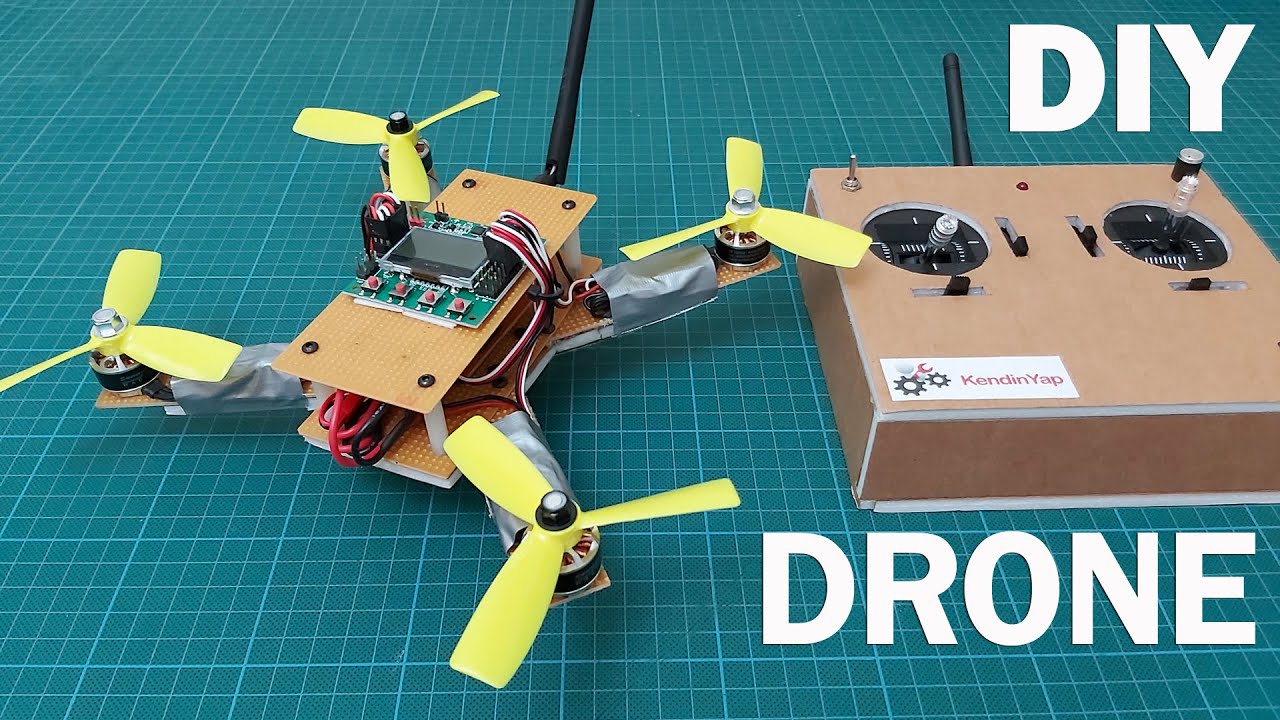 How To Make Drone With Hand-made Radio Control. DIY Drone - YouTube