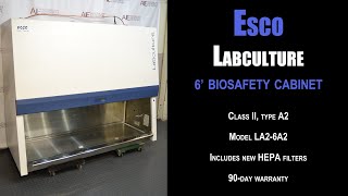 Esco Labculture Class II, Type A2 6' Biosafety Cabinet (0873 BIO CAB)