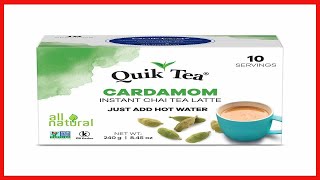 QuikTea Cardamom Chai Tea Latte - 40 Count (4 Boxes of 10 Each) - All Natural Preservative Free