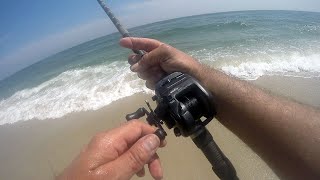 HOT STRIPERS - Surf Fishing the SUMMER HEATWAVE for STRIPED BASS \u0026 BLUEFISH