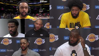 [Full] Los Angeles Lakers Interview VS New Orleans Pelicans: DLo, Beas, Coach Ham, AD, Bron