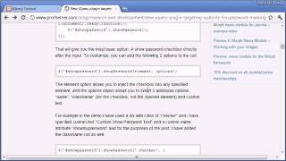 jQuery Tutorial 117 Show password plugin