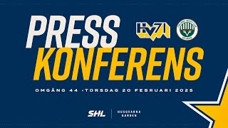 Presskonferens HV71–Frölunda HC