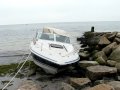 boat hits rocks in hyannisport