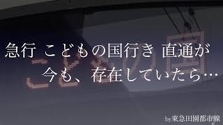 もし今も、急行こどもの国行き直通列車が存在したら…というアナウンス