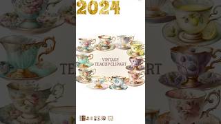 Acompáñame en 2025 #antiguosreflejos #vintage #brocante  #bordado #tazas #2025