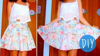 DIY skater/circle skirt in 3 steps! (No zipper/no elastic band)