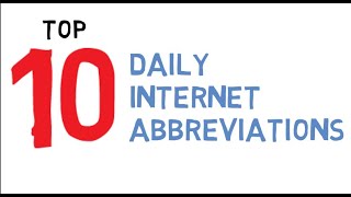 Top 10 Daily Internet Abbreviations | 1-Minute English