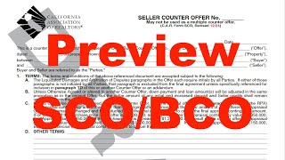 Sneak Peek - Newly Revised SCO and BCO Counter Offers 12/24
