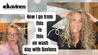 New Wash Day FAV - Curly Wavy Hair Routine using Davines