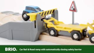 BRIO World - 33212 Rail \u0026 Road Car Transporter Set