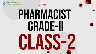 Pharmacist Grade-II (MHSRB) Class 2. #pharmacist #examcoaching #exampreparation #pharmacistgrade-II