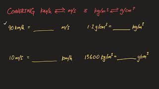 Unit Conversion for Speed and Density