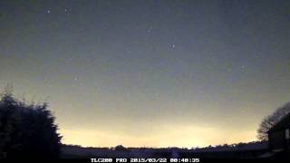 Night time-lapse of  21st/22nd March 2015, West Manchester