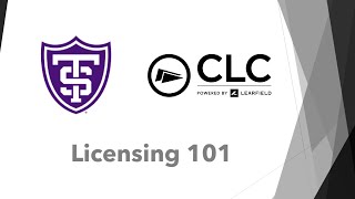Licensing 101 - Educational Session